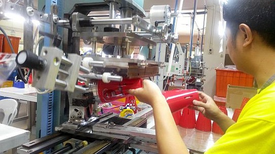 Transferfilm on conical surfaces