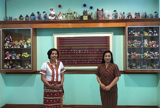 Reception area with office staff